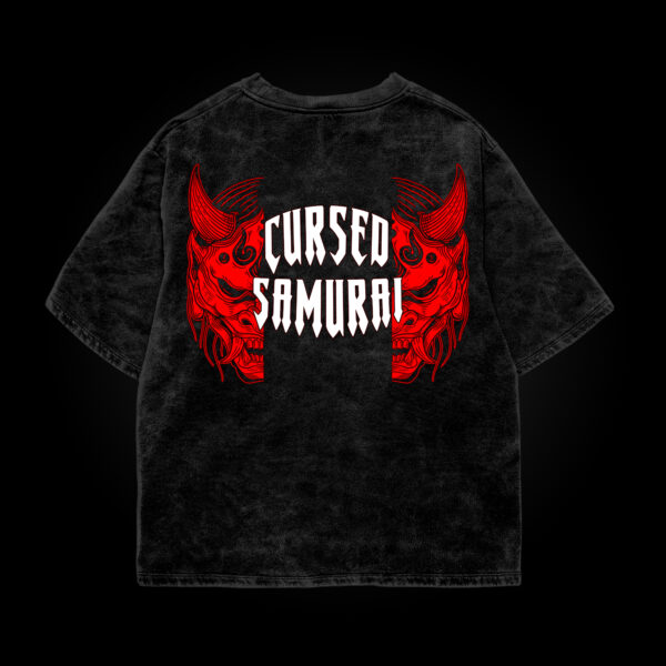 Cursed Samurai Acid Wash T-Shirt