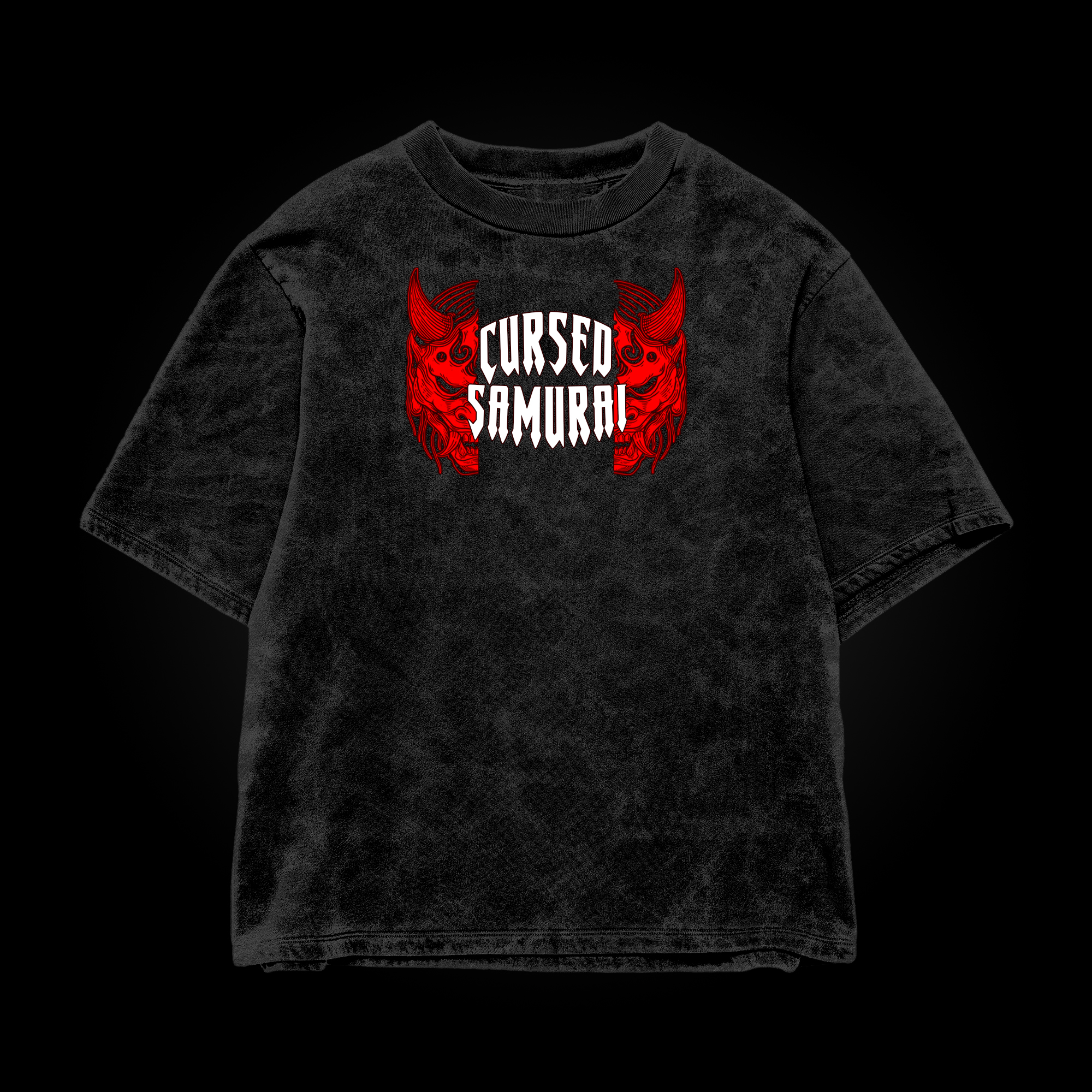 Cursed Samurai Acid Wash T-Shirt